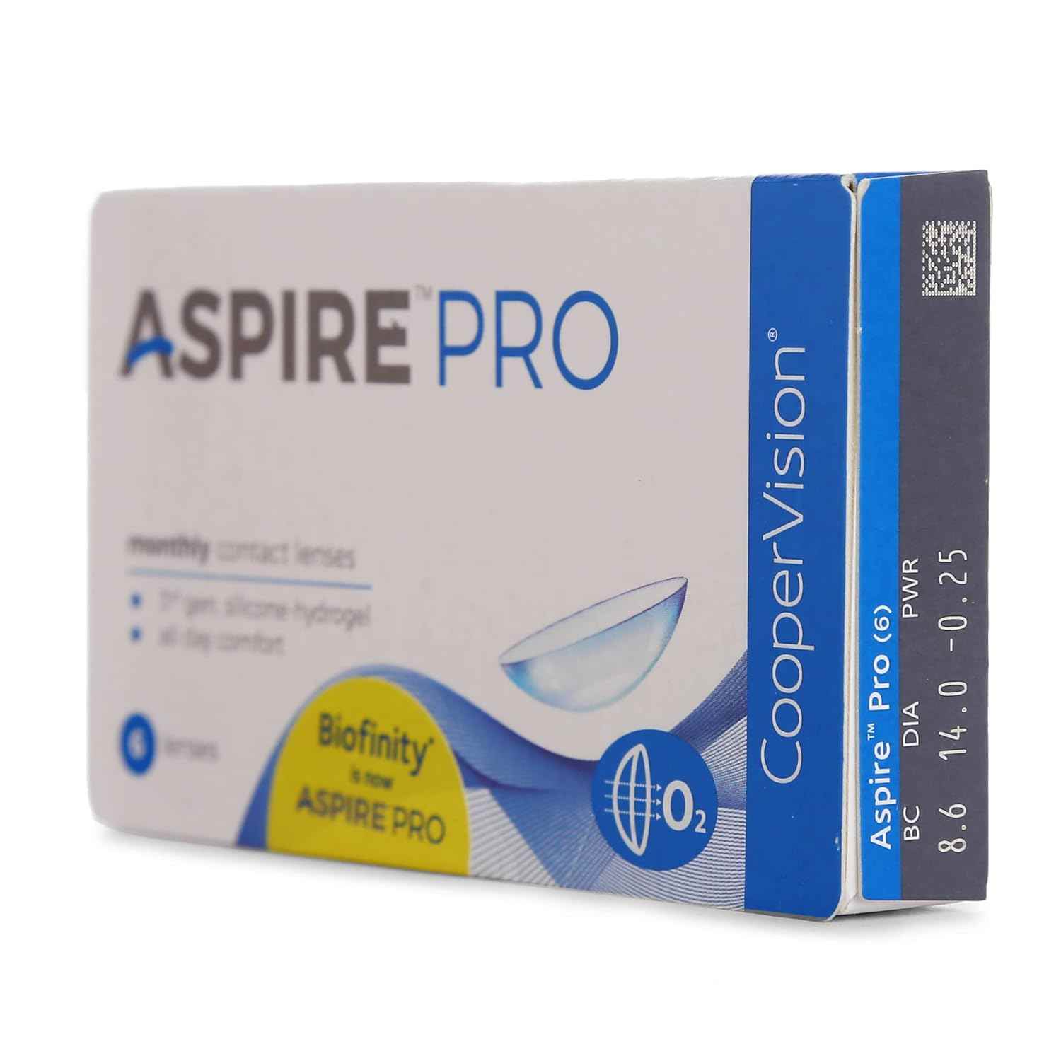 CooperVision ASPIRE PRO Monthly Disposable Spherical Silicone Hydrogel Lenses (6 Lenses/Box)