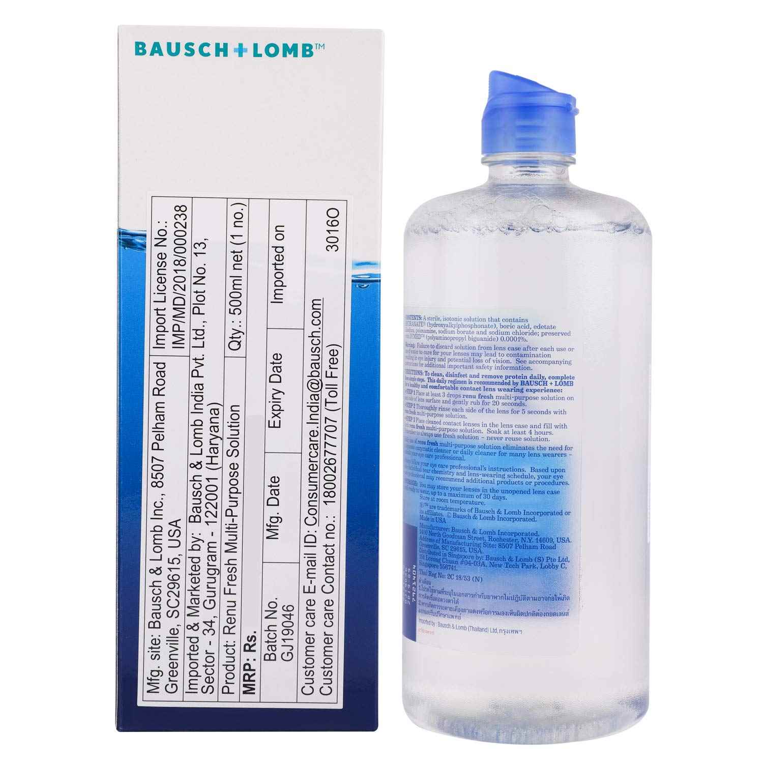 Bausch & Lomb Renu Fresh Multipurpose Lens Care Solution(500ml)