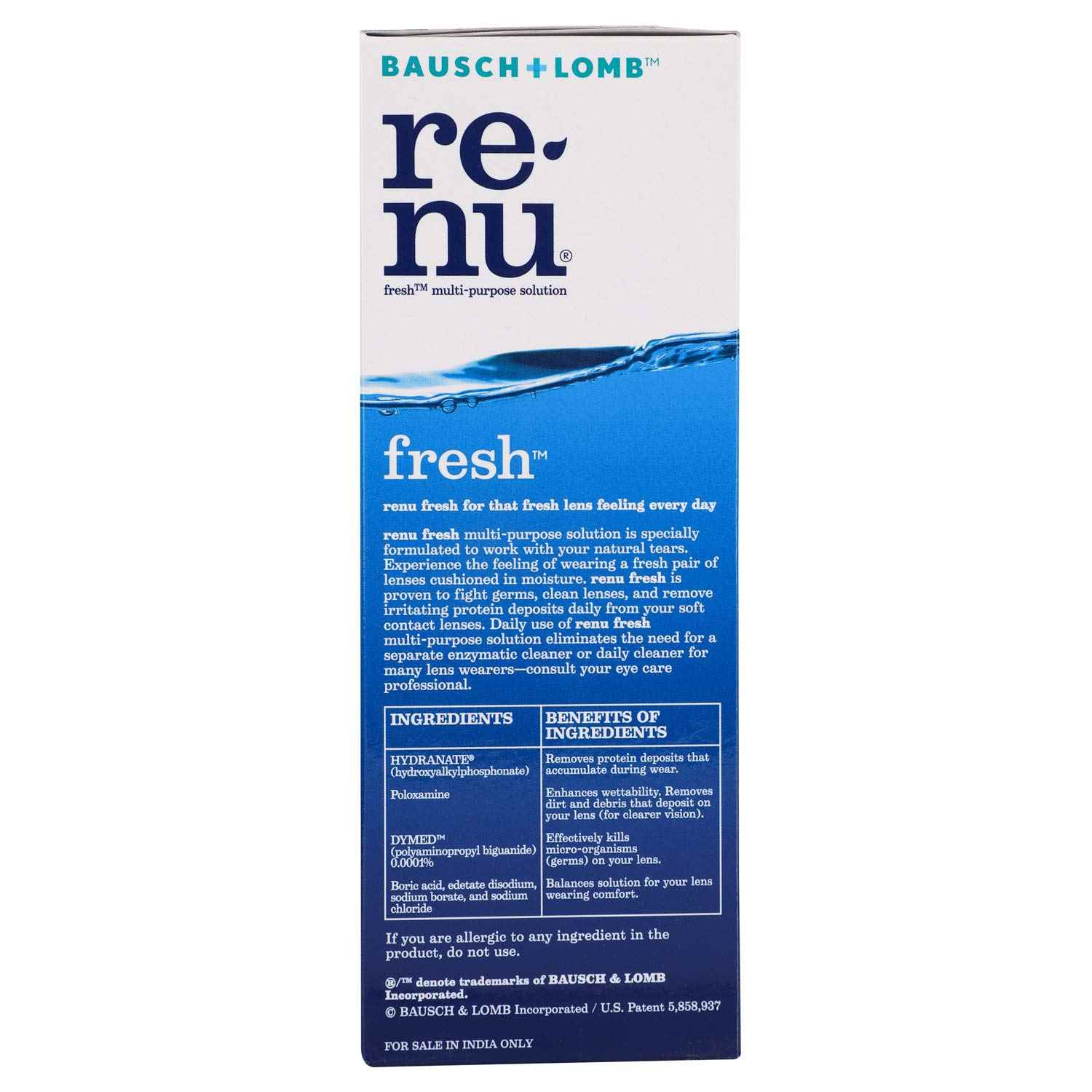 Bausch & Lomb Renu Fresh Multipurpose Lens Care Solution(500ml)