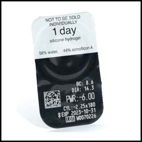 CooperVision Aspire Go Max Toric UV Spherical Daily Disposable Hydrogel Lenses (30 Lenses/Box)