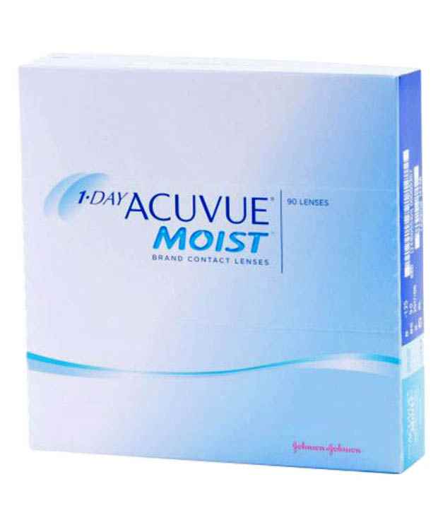 Acuvue 1 Day MOIST Daily Disposable Contact Lenses 90 Lens Box