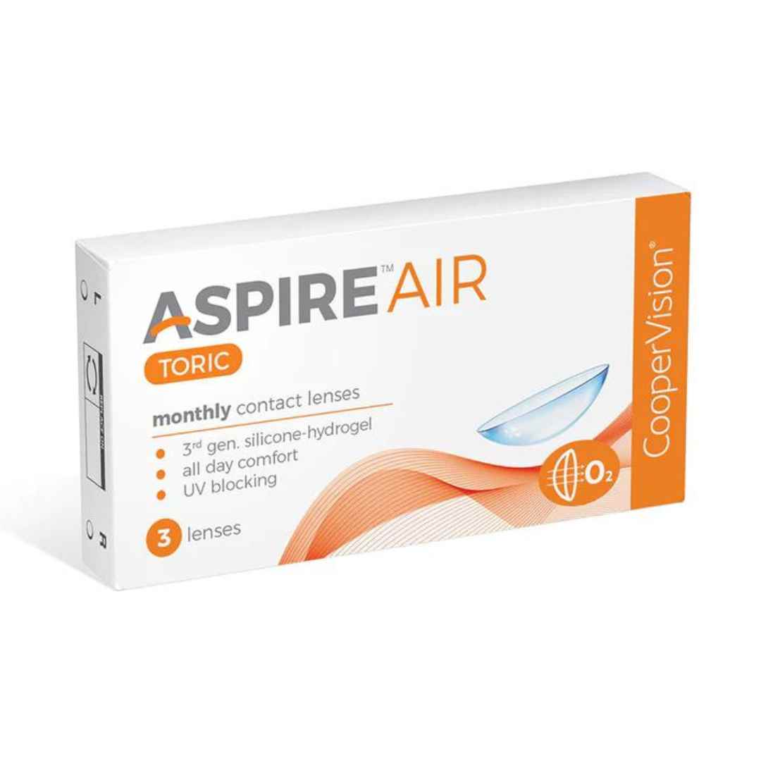 CooperVision ASPIRE Air Toric Monthly Disposable Spherical Silicone Hydrogel Lenses (3 Lenses/Box)