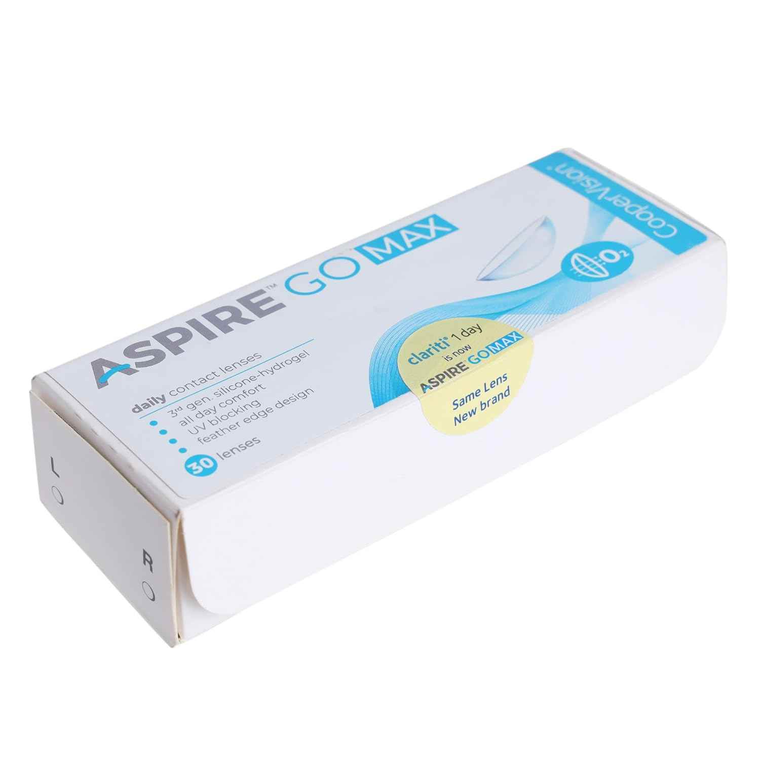 CooperVision Aspire Go Max UV Spherical Daily Disposable Silicon Hydrogel Lenses (30 Lenses/Box)