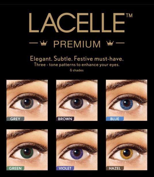 Bausch & Lomb Lacelle Premium Monthly Disposable Colored Lens (2 Lens Pack)