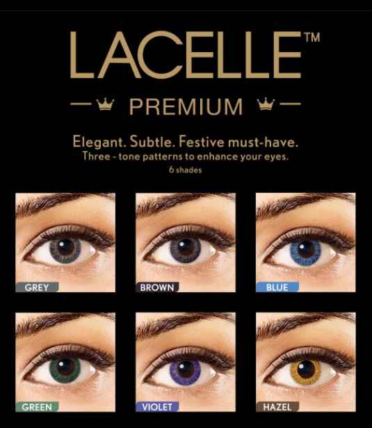 Bausch & Lomb Lacelle Premium Monthly Disposable Colored Lens (2 Lens Pack)
