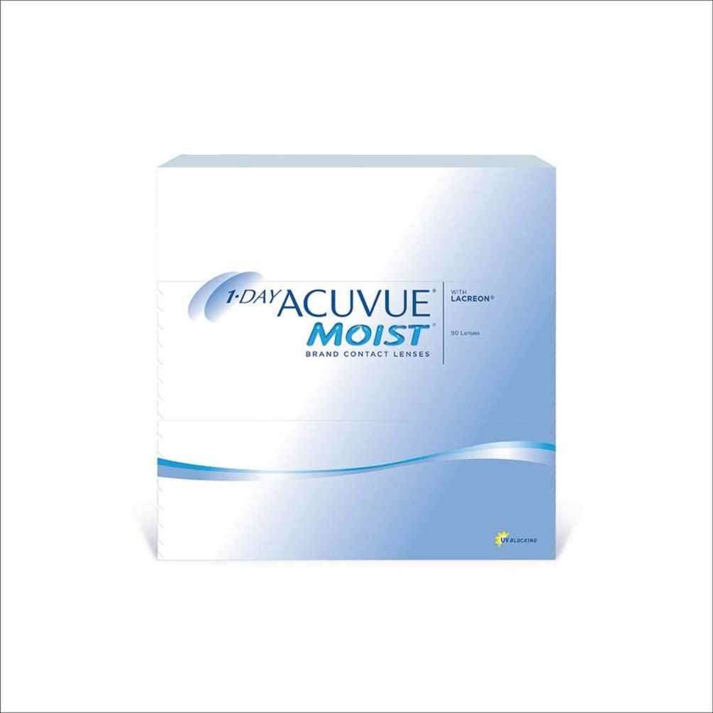 Acuvue 1 Day MOIST Daily Disposable Contact Lenses 90 Lens Box