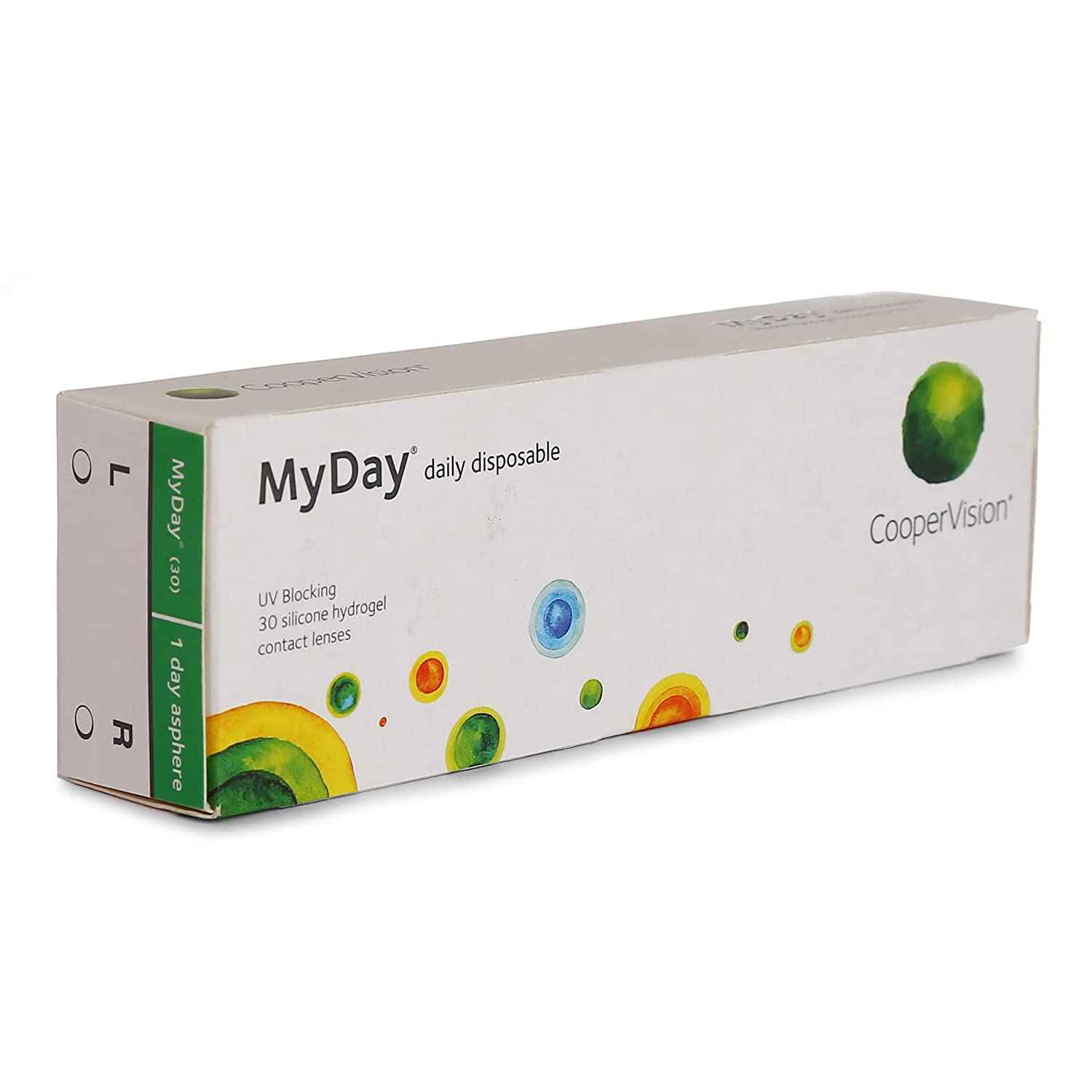CooperVision My Day UV Spherical Daily Disposable Silicone Hydrogel Lenses (30 Lenses/Box)