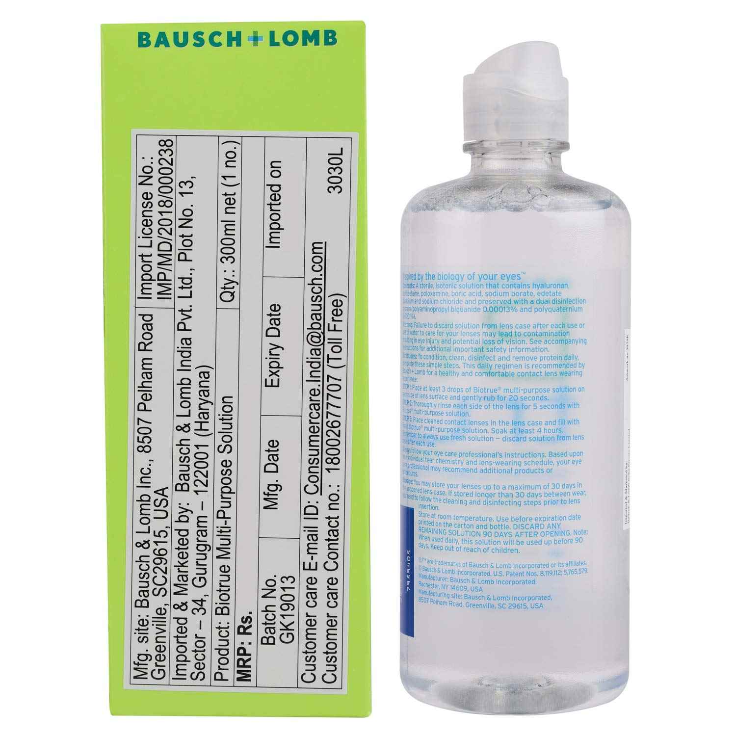 Bausch & Lomb Biotrue Multipurpose Lens Care Solution(300ml)
