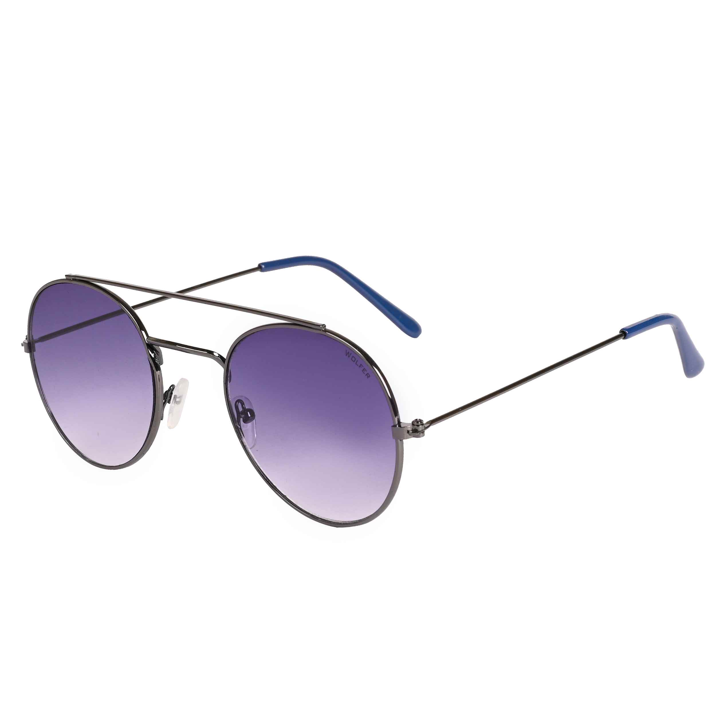 Wolfer Black Grey/Blue of 2 Sunglass
