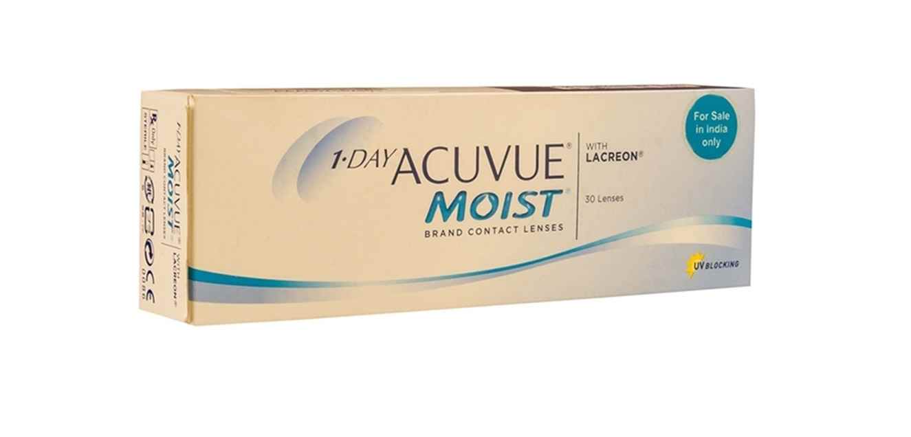 Acuvue 1 Day MOIST Daily Disposable Contact Lenses 30 Lens Box