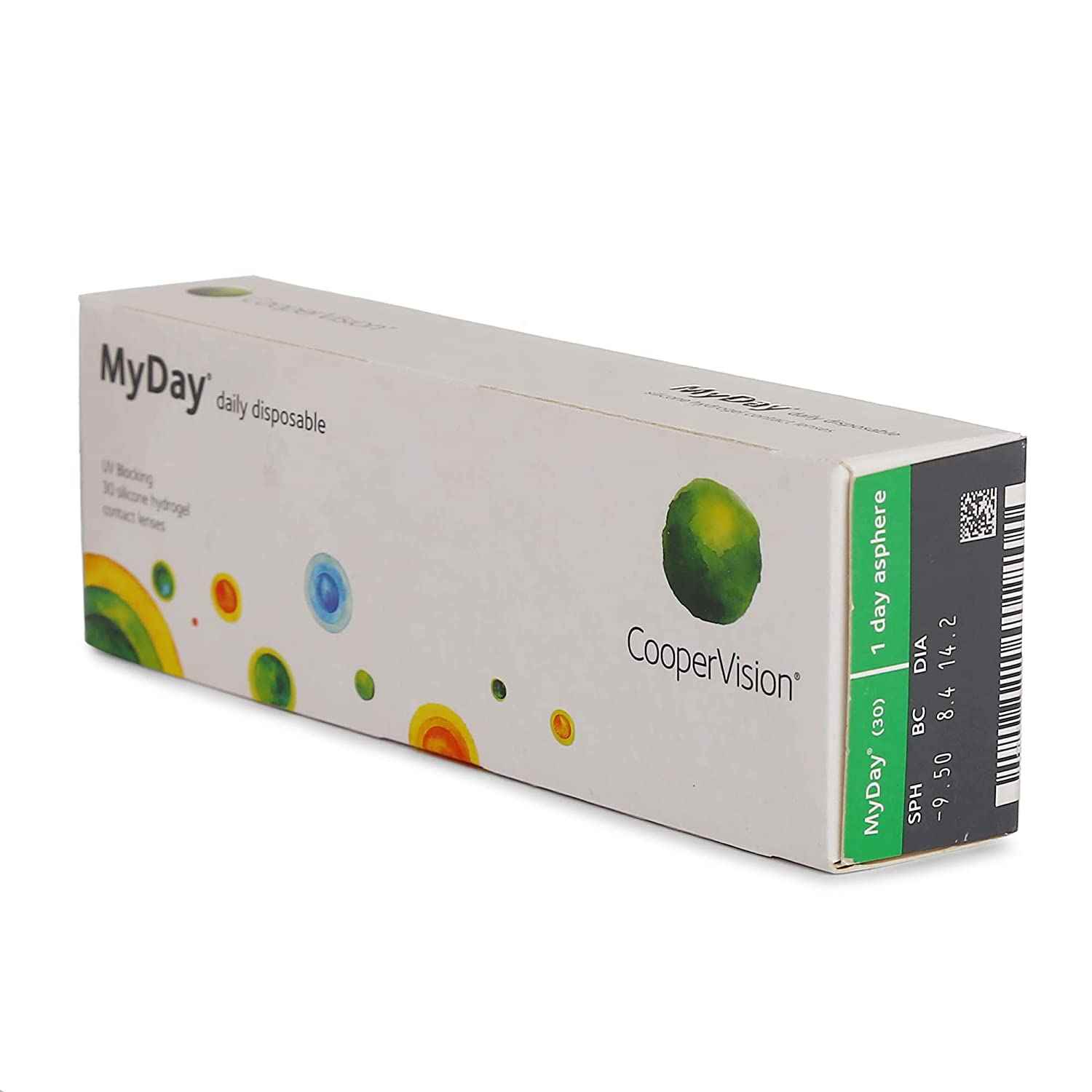 CooperVision My Day UV Spherical Daily Disposable Silicone Hydrogel Lenses (30 Lenses/Box)