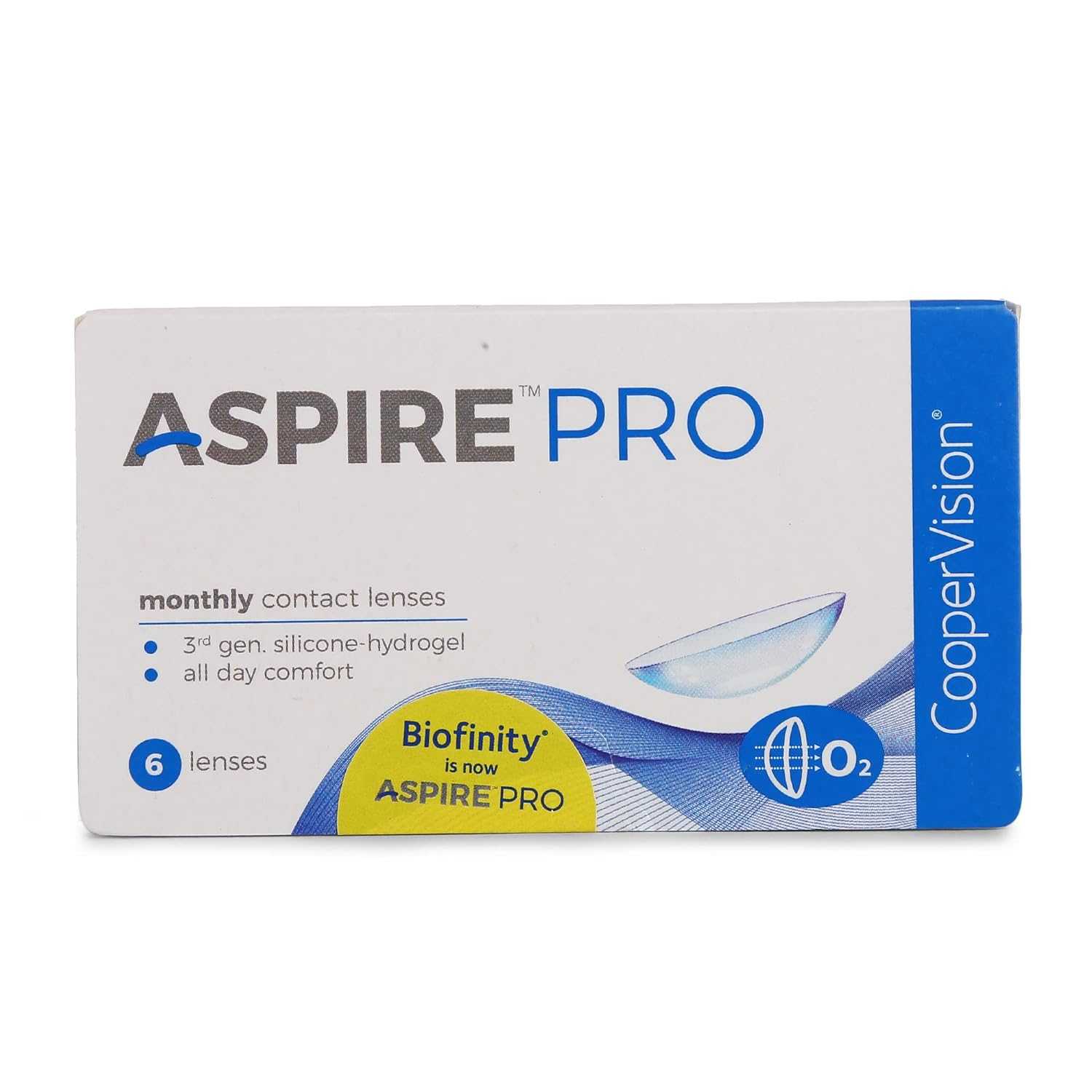 CooperVision ASPIRE PRO Monthly Disposable Spherical Silicone Hydrogel Lenses (6 Lenses/Box)