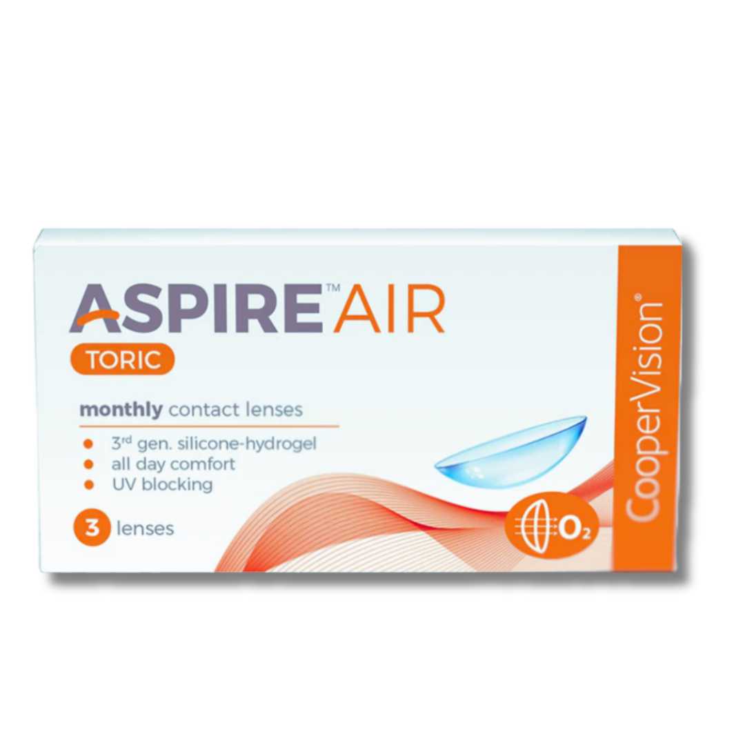 CooperVision ASPIRE Air Toric Monthly Disposable Spherical Silicone Hydrogel Lenses (3 Lenses/Box)